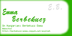 emma berbekucz business card